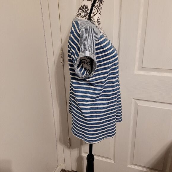 Jane and Delancey striped blue shirt - Picture 2 of 7